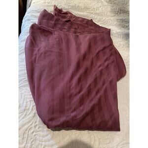 Queen Burgundy Striped Tone On Tone Duvet Cover